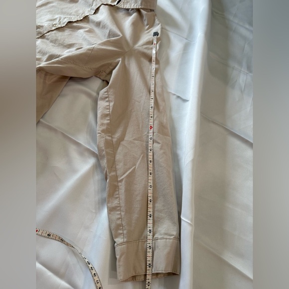 Zac & Rachel Women's Beige Button-Up Tunic Shirt Size L Relaxed Fit Cotton Blend - Picture 8 of 11